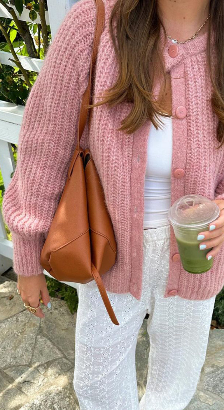 Casual Chic Long Sleeve Button-Up Knit Shirt Sweater
