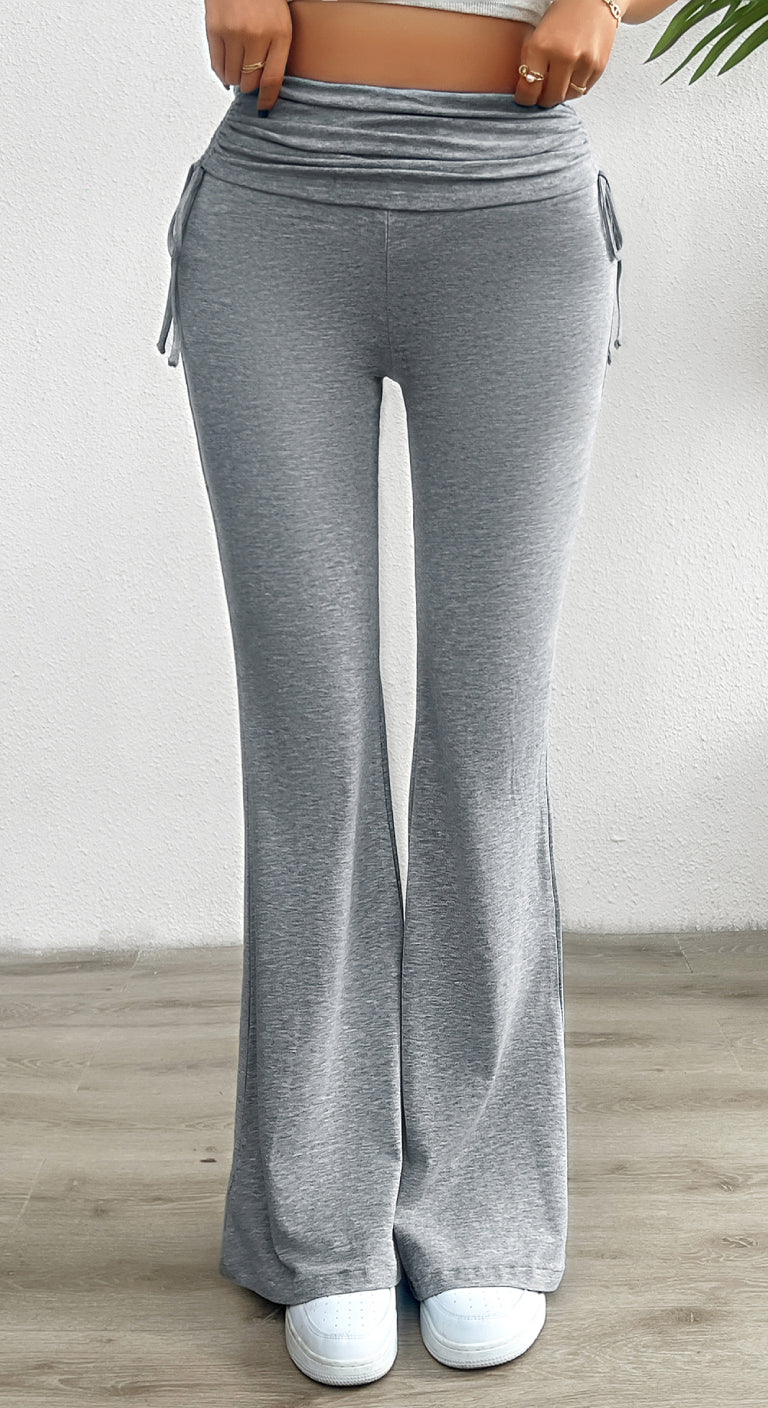 Casual Slim Fit Ruched Pants – Comfortable & Chic